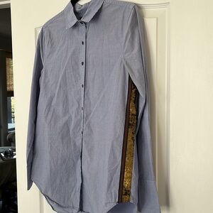 Jcrew button down / oxford with sequin stripe down both sides